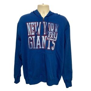 NFL New York Giants Men’s Blue Zipper Hoodie L